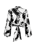 Mart Visser Carly Bluse mit Print, Schwarz/Weiß