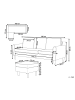 Beliani 2-tlg 3-Sitzer Sofa AVESTA in Weiß/Schwarz