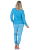NORMANN Schlafanzug Pyjama langarm Sterne Optik - 88750 in blau