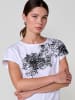 KOROSHI Bedrucktes Kurzarm-T-Shirt für Damen in weiß