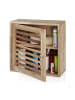 relaxdays Wandschrank in Natur - (B)42 x (H)42 x (T)18 cm