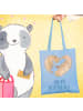 Mr. & Mrs. Panda Tragetasche Otter Herz mit Spruch in Sky Blue