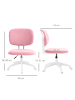 Vinsetto Bürostuhl-48L x 53B x 80-90H cm-Rosa