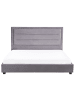 Beliani 10-tlg Wasserbett ROUEN in Grau/Schwarz