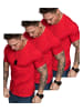 Amaci&Sons 3er-Pack T-Shirts 3. LANCASTER in (3x Rot)