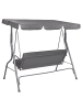 Beliani Gartenschaukel CHAPLIN in Grau - (W) 174 x (H) 147 x (L) 118 cm