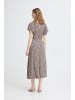 ICHI Freizeitkleid IHAYA Relaxed fit in BEIGE/PINK LEOPARD FLOWER