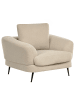 Beliani Sessel KJAER in Beige/Schwarz - (W) 100 x (H) 100 x (L) 100 cm