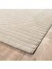 KADIMA DESIGN Kurzflorteppich mit 3D-Relief-Bogenmuster und festem Jute-Rücken in Beige