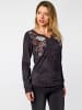 KOROSHI Langarm-T-Shirt in schwarz