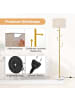 COSTWAY 2 in 1 Stehlampe mit 5 Haken in Gold