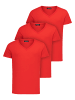 Amaci&Sons Herren 3er-Pack T-Shirts 3. EUGENE in (3x Rot)