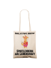 Mr. & Mrs. Panda Henkeltasche Sportlehrerin Leidenschaft mit Spruch in Creme