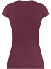 Janice 2 x Figurbetontes T-Shirt mit V-Ausschnitt Siena in Burgund