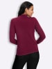 Sieh an! Stehkragen-Pullover in bordeaux