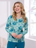Sieh an! Rundhals-Shirt in mint-aquapetrol-bedruckt