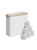 relaxdays Toilettenpapier Aufbewahrung in Weiß - (B)43 x (H)38 x (T)17 cm