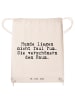 Mr. & Mrs. Panda Sportbeutel Hunde liegen nicht faul... mit Spruch in Creme