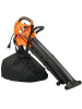 Outsunny Elektrischer Laubbläser und Staubsauger in Orange 121,5L x 31B x 48H cm