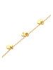 Elli Halskette 925 Sterling Silber Geo, Plättchen in Gold