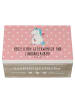 Mr. & Mrs. Panda Aufbewahrungsbox Einhorn Baby mit Spruch in Rot Pastell