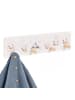 relaxdays Kindergarderobe in  Natur/ Weiß - (B)38 x (H)10 x (T)5,5 cm