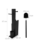 relaxdays WC Garnitur in Schwarz - (B)22 x (H)67 x (T)12 cm