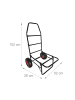 relaxdays Transportwagen in Schwarz – (B)50 x (H)102 x (T)37 cm