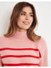 Threadbare Rollkragenpullover Lavender Knitted Striped Jumper in pink