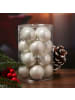 MARELIDA 16er Set Weihnachtskugeln Glas D: 3,5cm in weiß