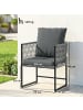 Outsunny Gartenstühle in Dunkelgrau 52L x 52B x 66H cm
