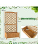 COSTWAY Blumenkasten mit Rankgitter in Gelb