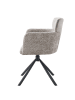 home24 Drehbarer Armlehnenstuhl Penoka in Grau