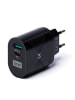 Wozinsky 65W GaN-Ladegerät mit USB-Anschlüssen Schwarz in Schwarz