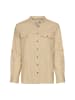 Camel Active Bluse mit Stehkragen und Knopfleiste in Sand