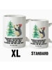 Mr. & Mrs. Panda Keramikbecher Pinguin Weihnachtsbaum mit Spruch in Weiß