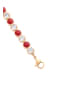 faina Women Bracelet With Rhinestones in Rose Gold White