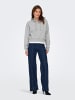 ONLY Kapuzenpullover in Light Grey Melange