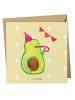 Mr. & Mrs. Panda Einladungskarte Avocado Geburtstag ohne Spruch in Gelb Pastell
