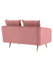 Beliani 2-Sitzer Sofa MAURA in Rosa/Gold - (W) 130 x (H) 83 x (L) 78 cm
