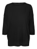 Vero Moda Einfarbiges 3/4 Arm Shirt Rundhals Langarm Top Oberteil VMCARLA in Schwarz