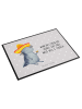 Mr. & Mrs. Panda Schreibtischunterlage Axolotl Tequila mit Spruch in Grau Pastell