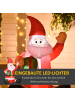 HOMCOM Selbstaufblasbarer Weihnachtsmann-L70 x B50 x H120 cm-Rot