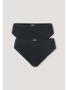 Hessnatur Slip Regular Cut 2er-Set in schwarz