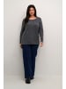 KAFFE curve Strickpullover KCrae in Dark Grey Melange