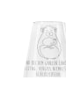 Mr. & Mrs. Panda Weinglas Chinchilla Blume mit Spruch in Transparent