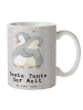 Mr. & Mrs. Panda Pott Pinguin Beste Tante der Welt mit Spruch in Grau Pastell
