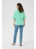 Kaffe T-Shirt kurzarm KAharries Oversize fit in Pool Blue W. Chalk Embroidery