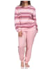 NORMANN Frottee Schlafanzug Bündchen Streifen - 81762 in rosa