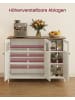 VASAGLE Küchenschrank Daxton in Braun-Weiß - (B)100 x (H)75 x (T)35 cm